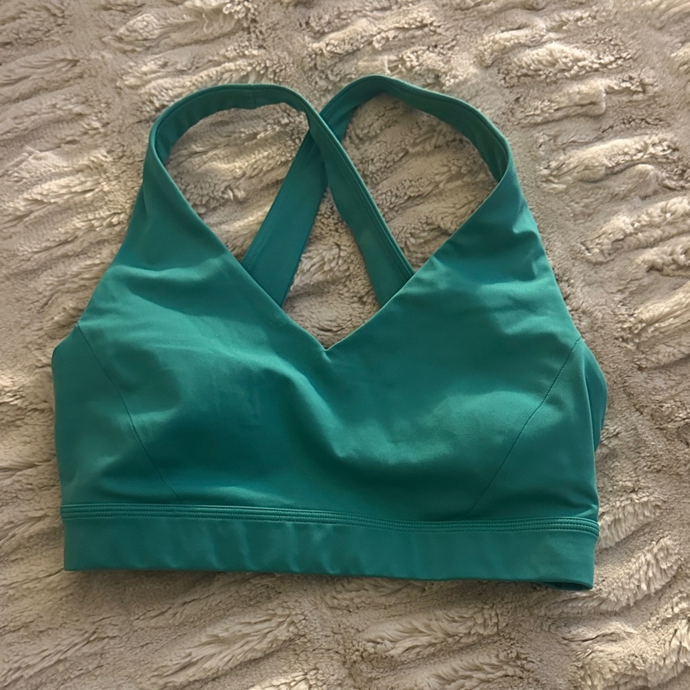 lululemon Green Envital Cross-Back Sports Bra